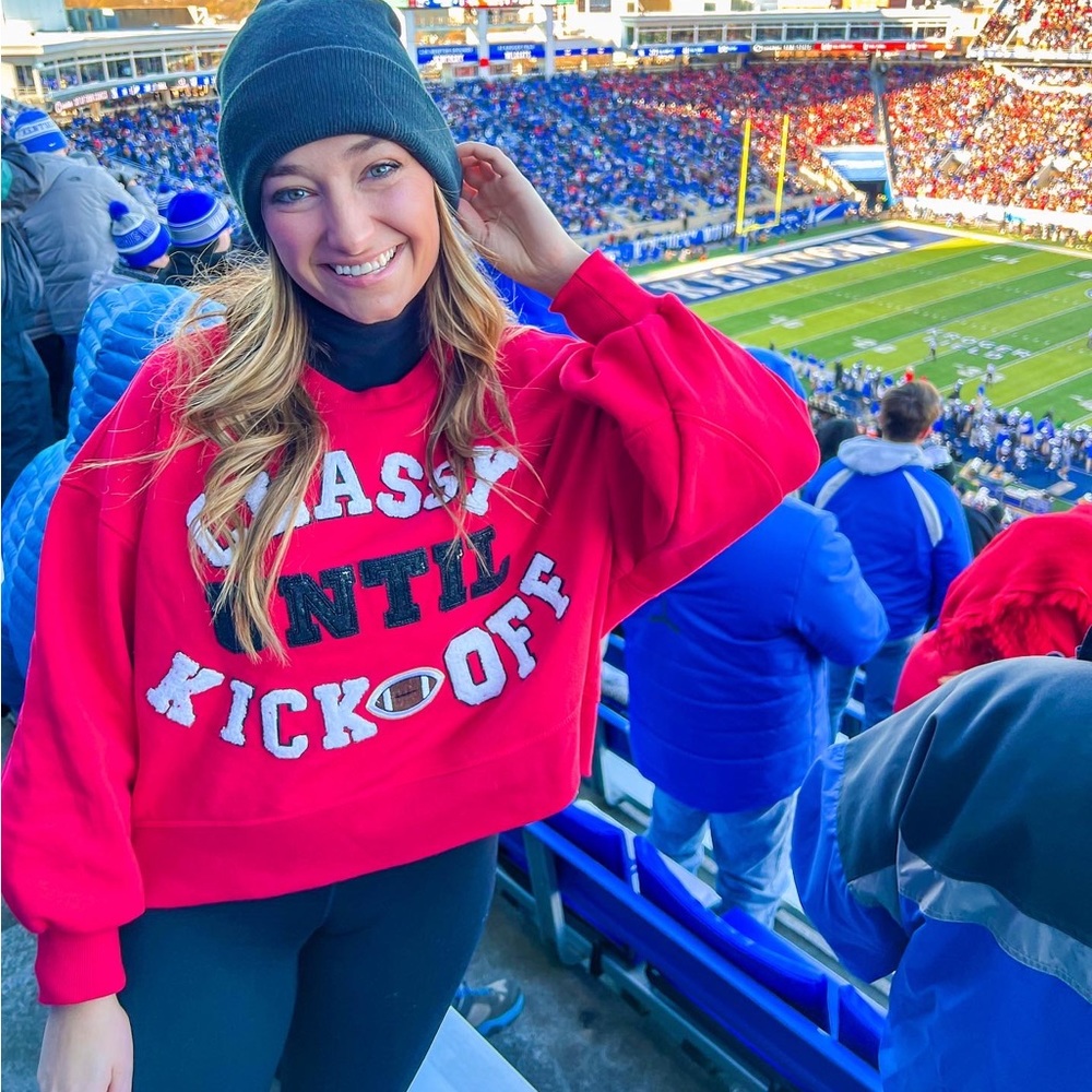 Judith March Classy Until Kickoff Sweatshirt